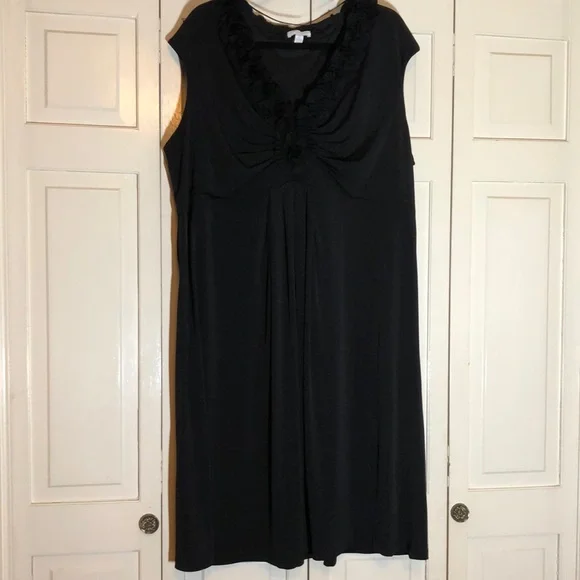 Charter Club | Dresses | Charter Club Woman Black Ruffle Lbd Sz 3x |  Poshmark
